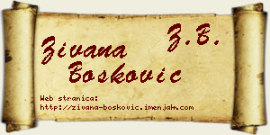 Živana Bošković vizit kartica